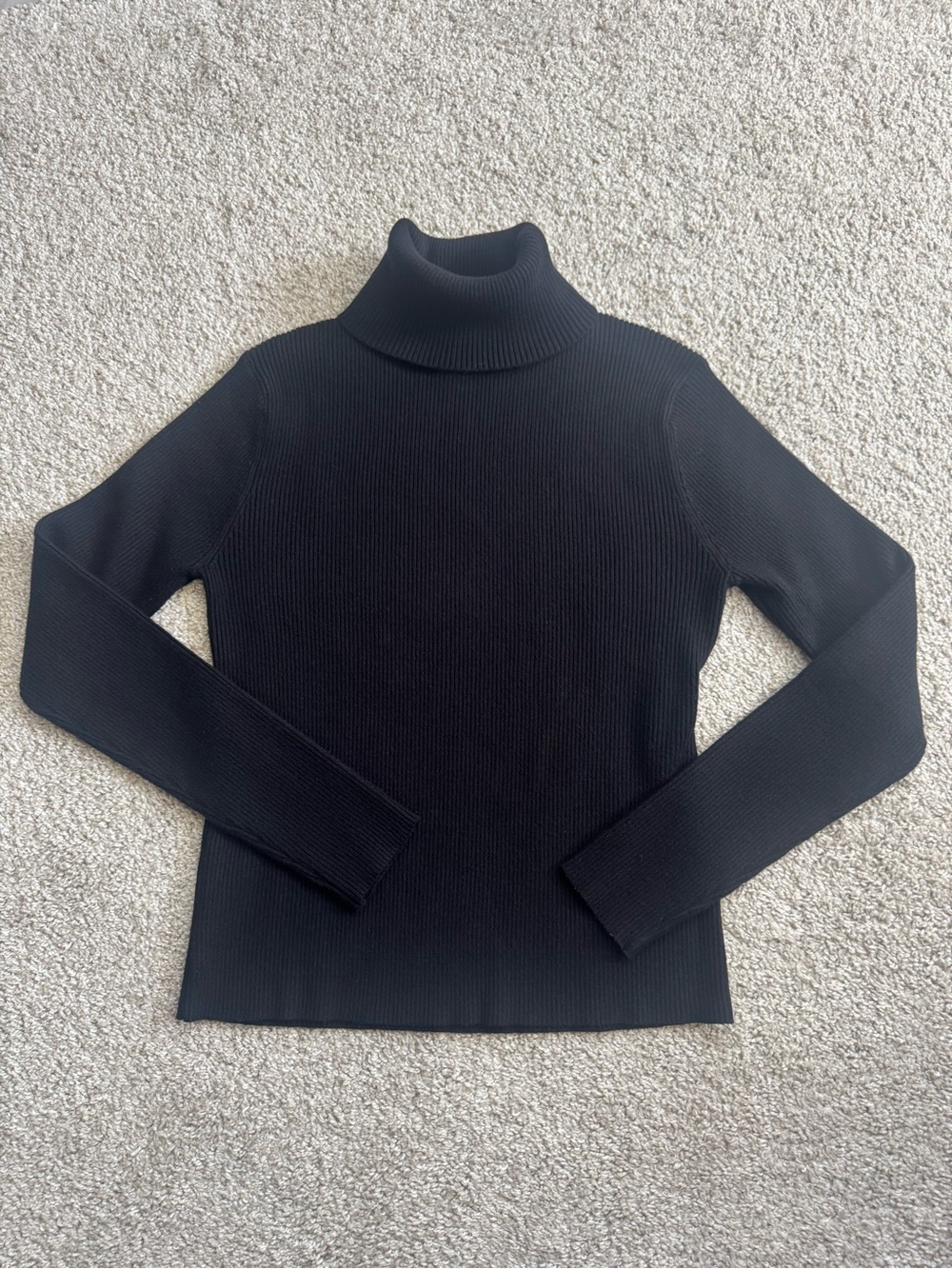 Cielo Black Ribbed Turtleneck Sweater